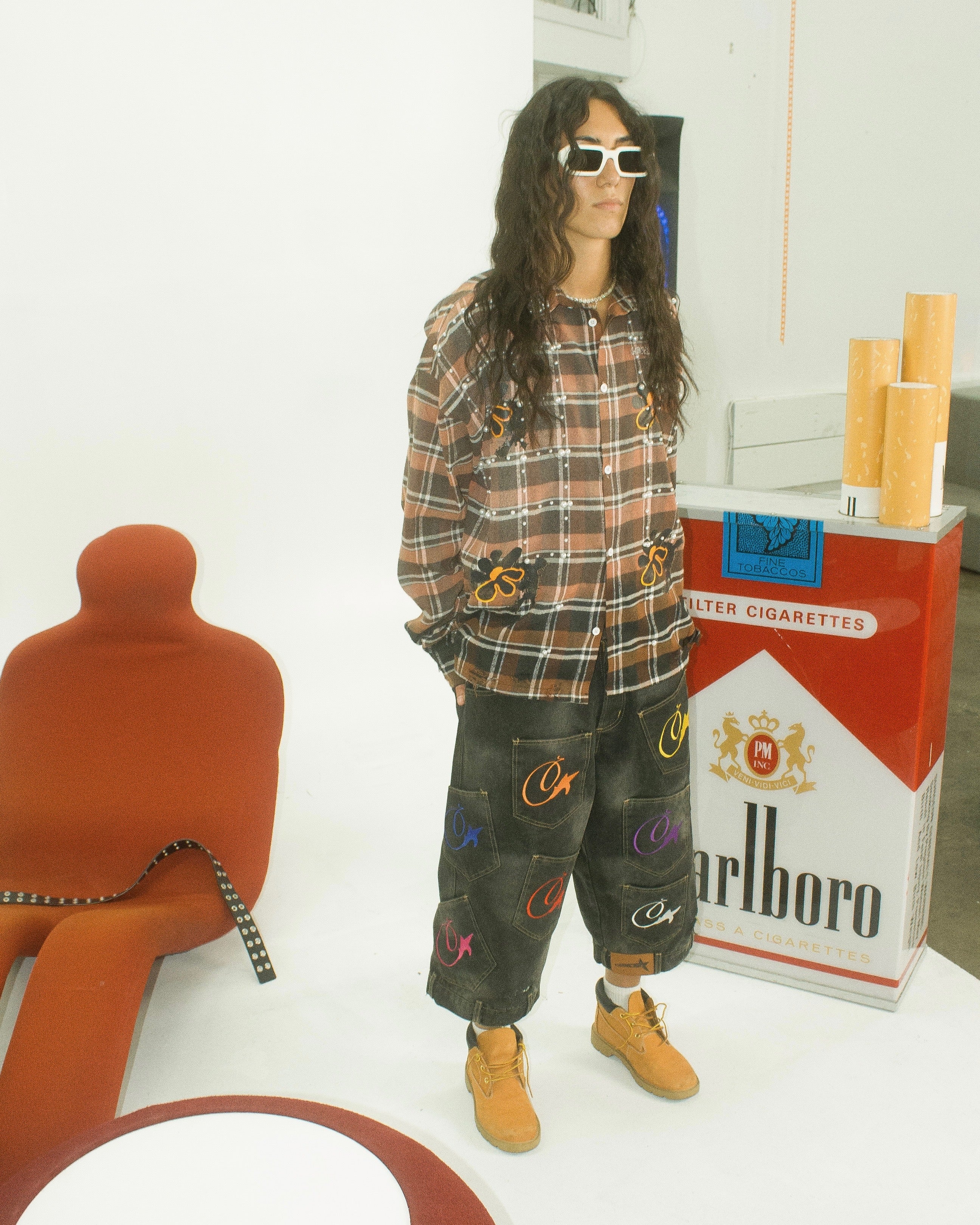 MULTI-POCKETS DENIM JORTS